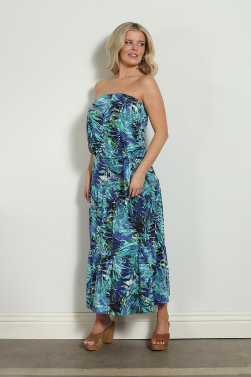 Audrie Stretch Tiered Midi Skirt-FINAL SALE