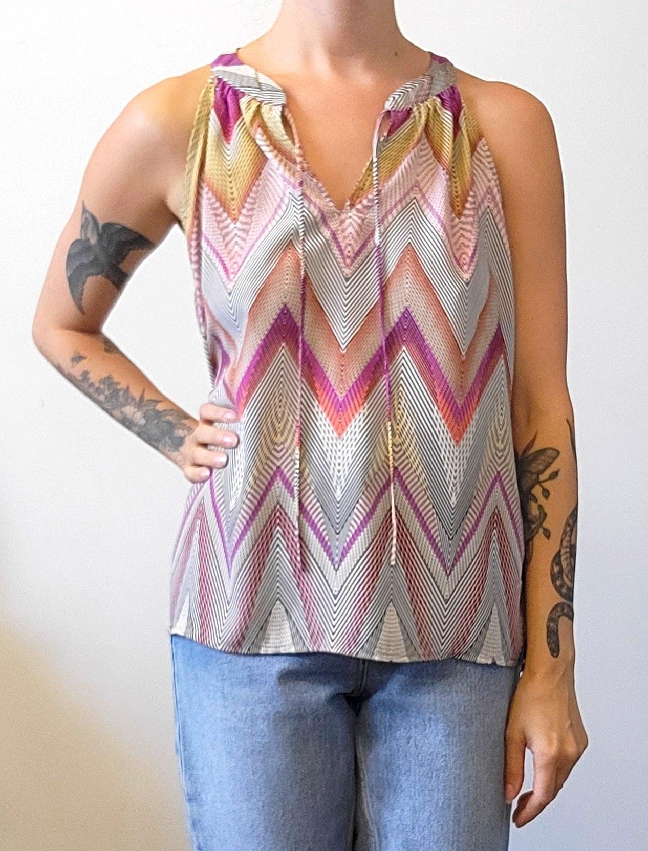 Luxe Satin Split Neck Halter Top-FINAL SALE