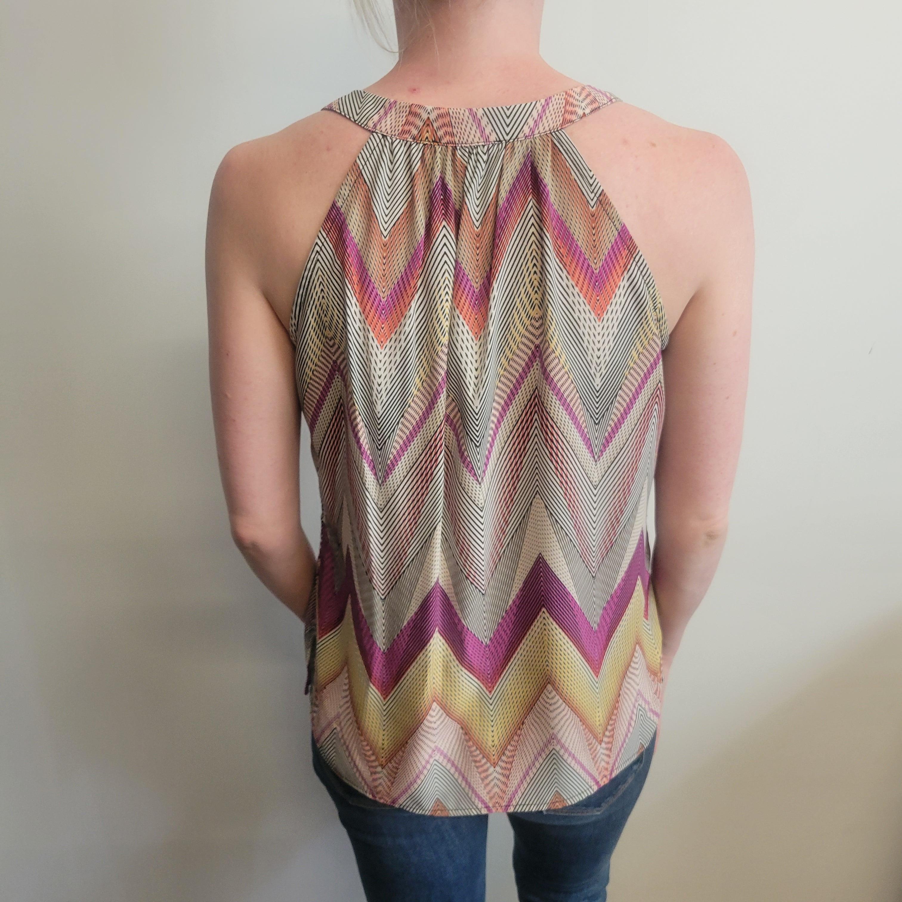Luxe Satin Split Neck Halter Top-FINAL SALE