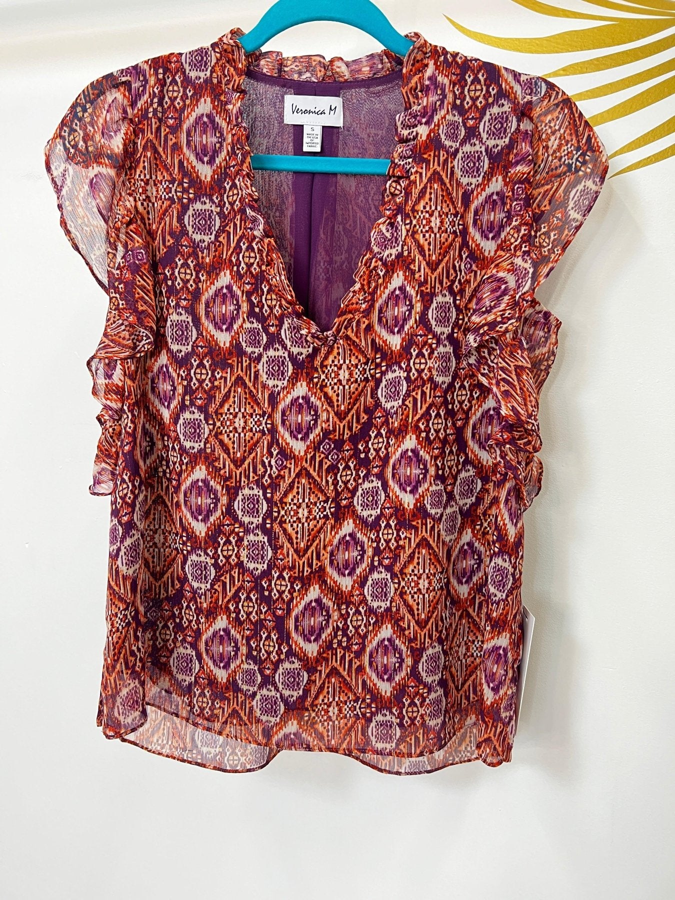 Nelly V-Neck Ruffle Tee-FINAL SALE