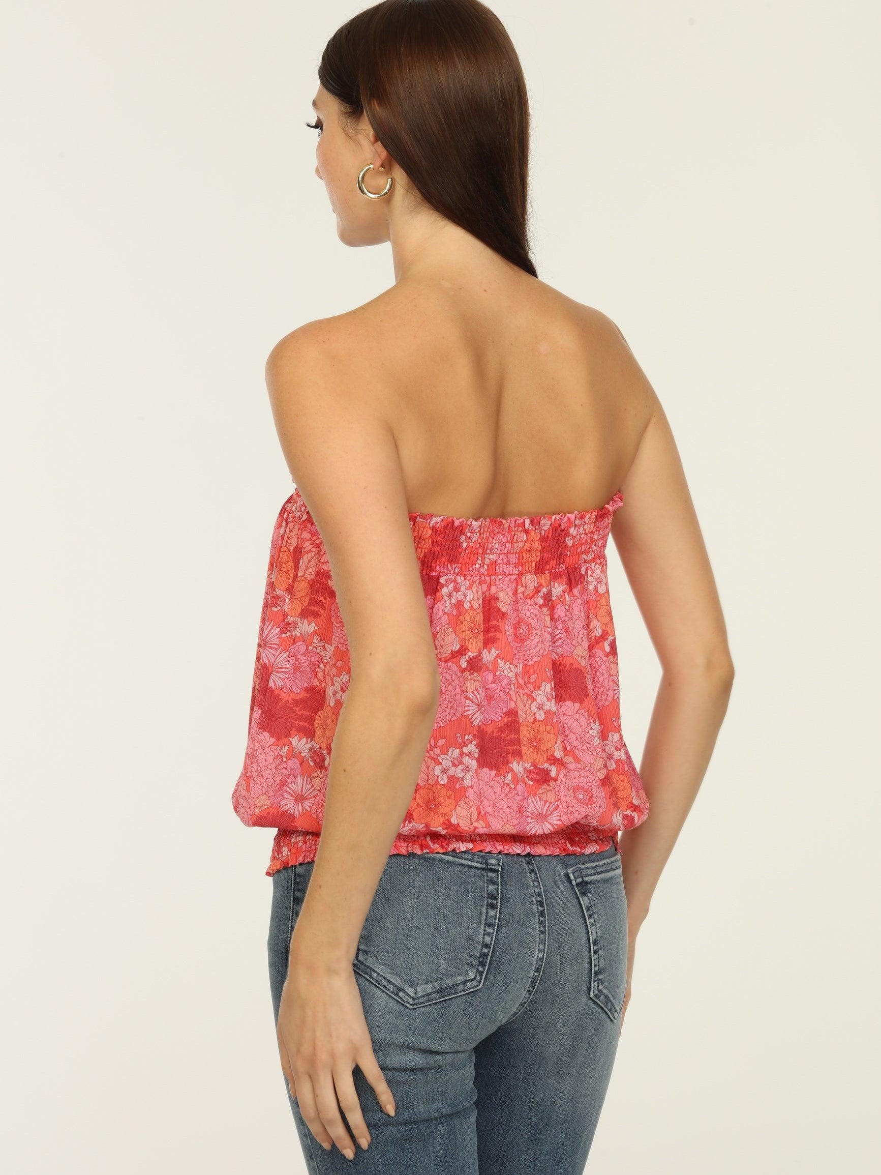 Syrus Smocked Strapless Top-FINAL SALE