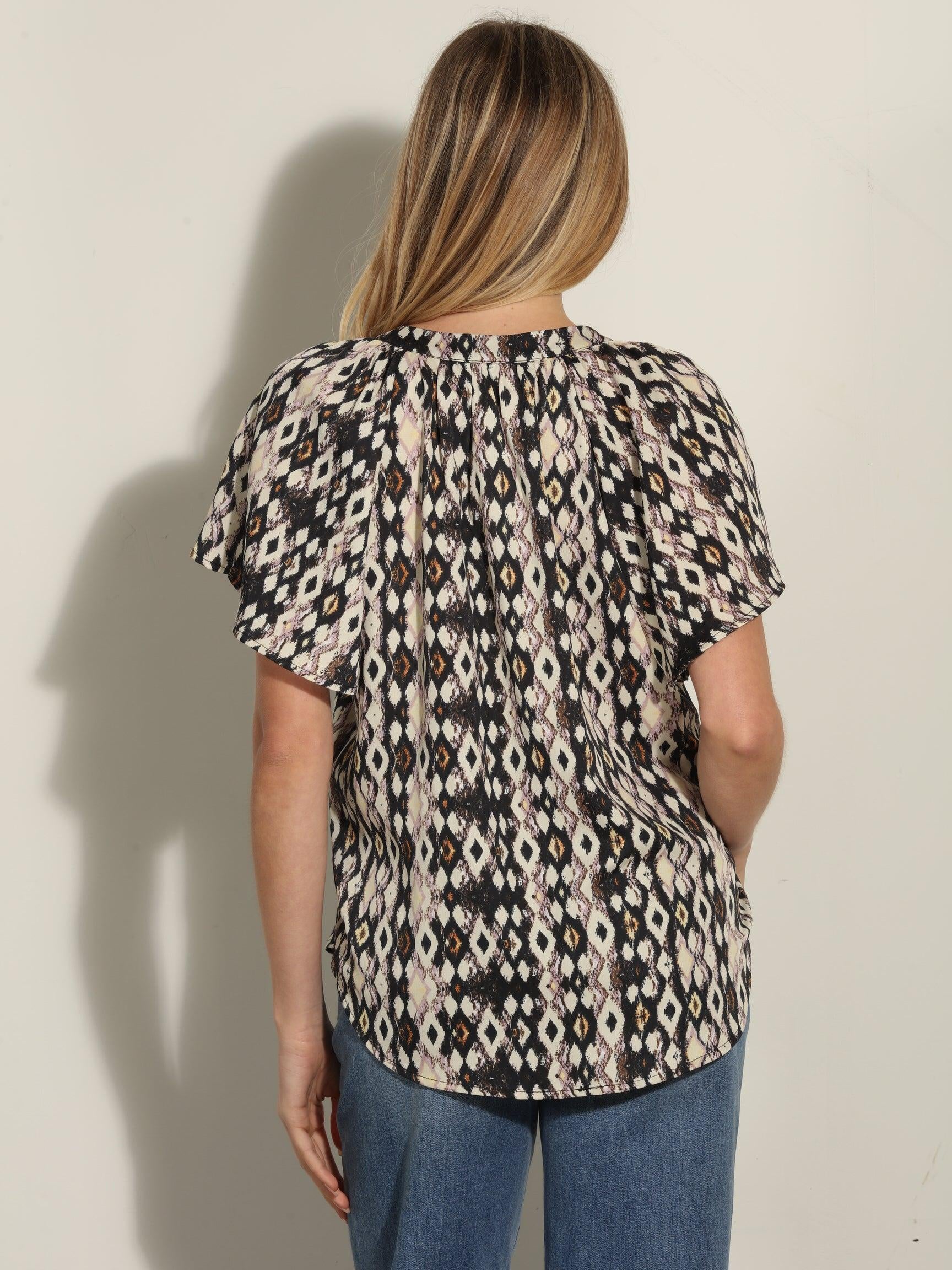 Amulet Split Neck Top-FINAL SALE