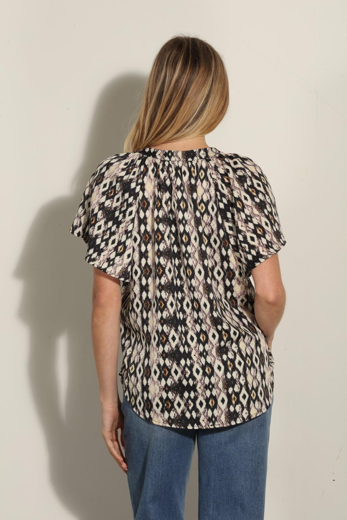 Amulet Split Neck Top-FINAL SALE
