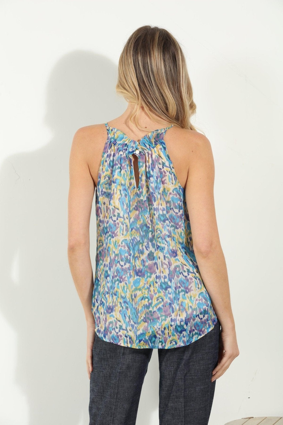 Rainey Chiffon Halter Top-FINAL SALE
