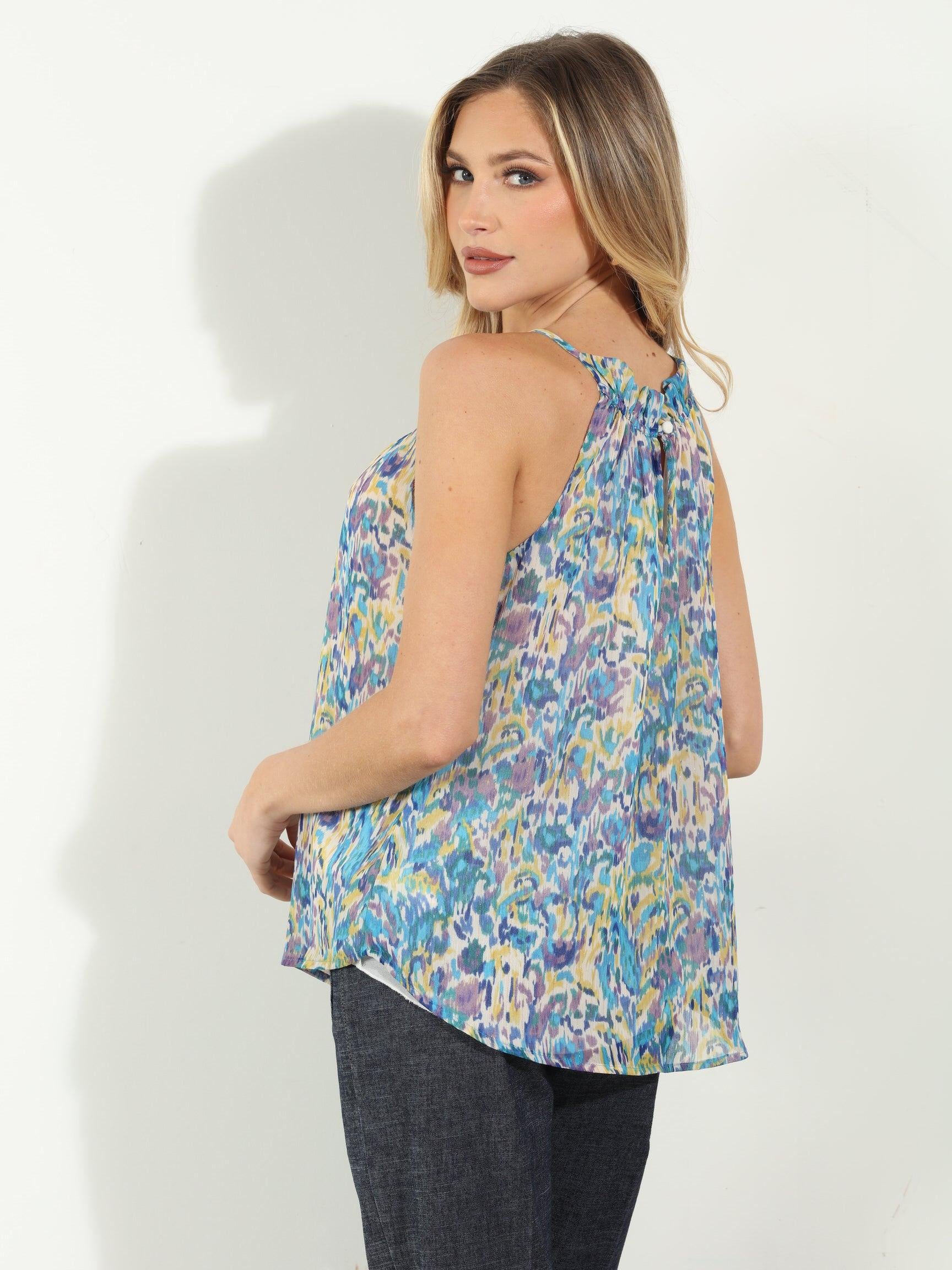 Rainey Chiffon Halter Top-FINAL SALE