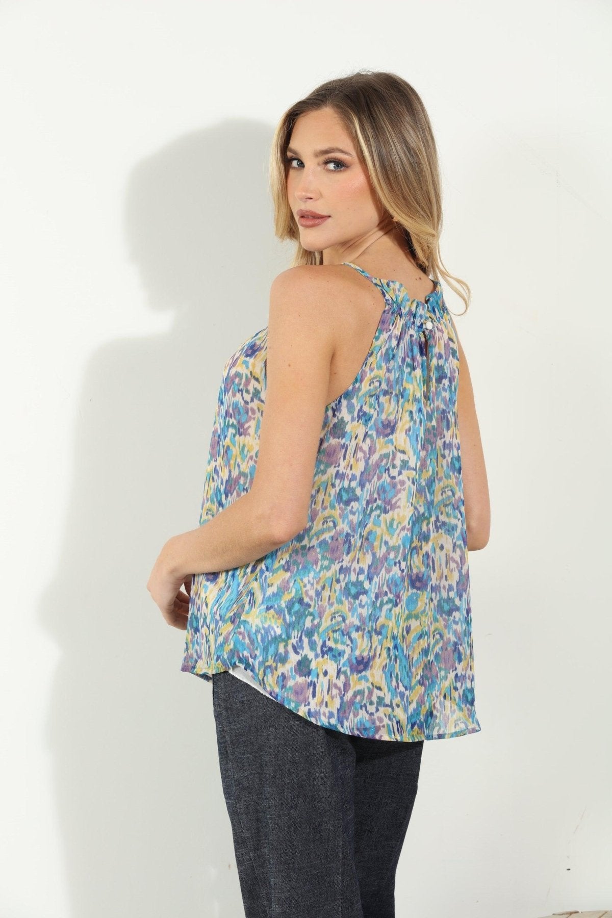 Rainey Chiffon Halter Top-FINAL SALE