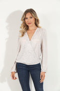 Jazmin Pleated Sparkle Top- FINAL SALE