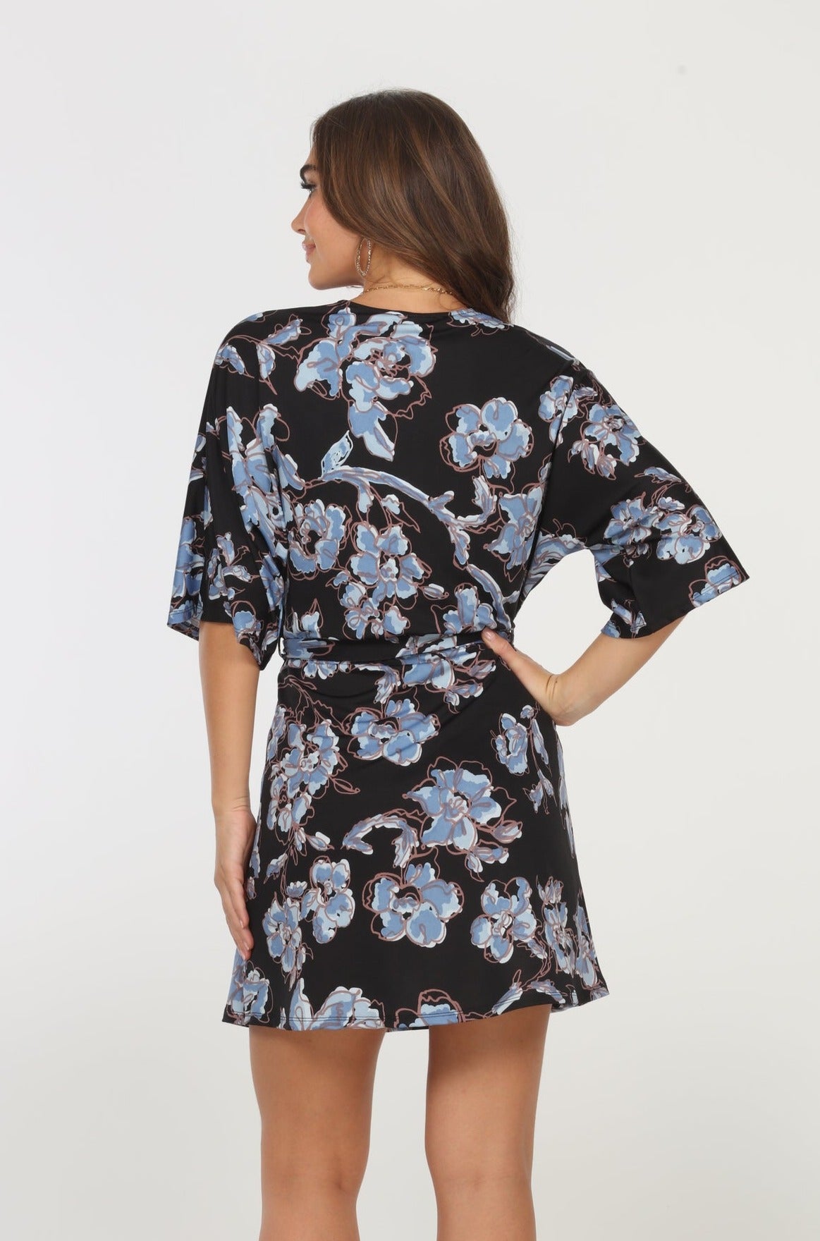 Copal Stretch Kimono Sleeve Dress