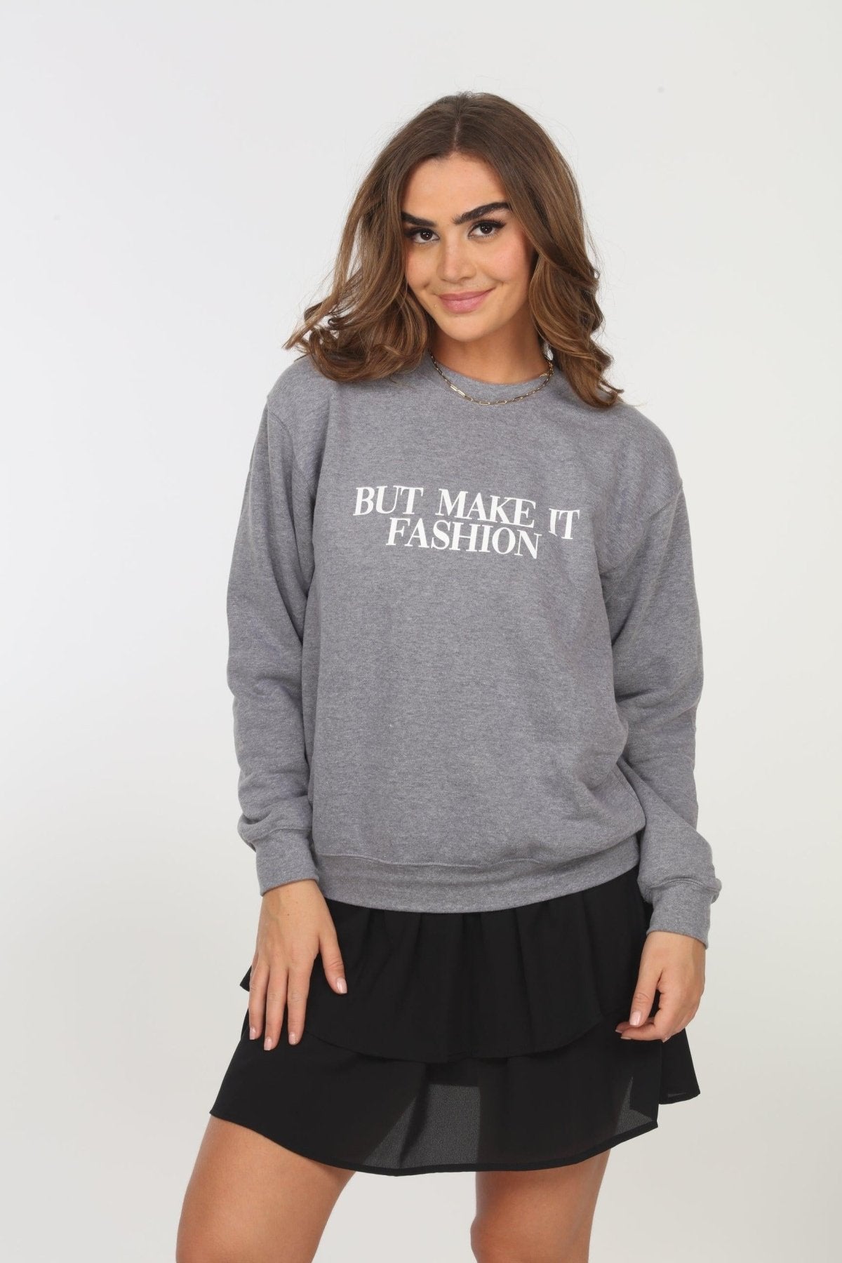 But Make It Fashion Grey Sweatshirt- FINAL SALE