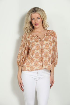 Saria Balloon Sleeve Blouse- FINAL SALE