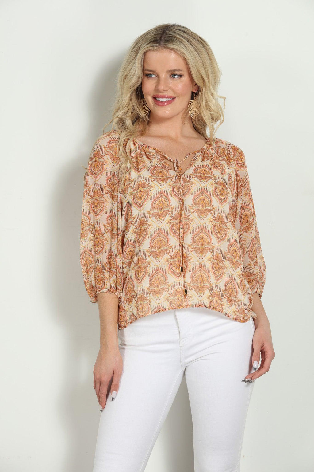 Saria Balloon Sleeve Blouse- FINAL SALE