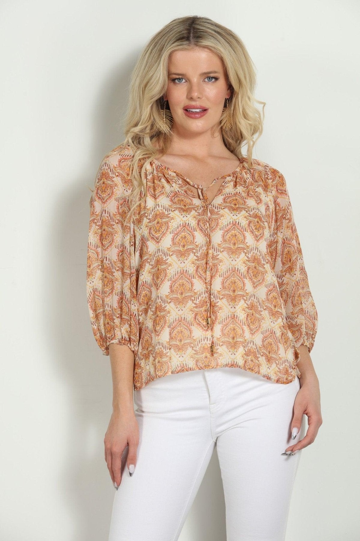 Saria Balloon Sleeve Blouse- FINAL SALE