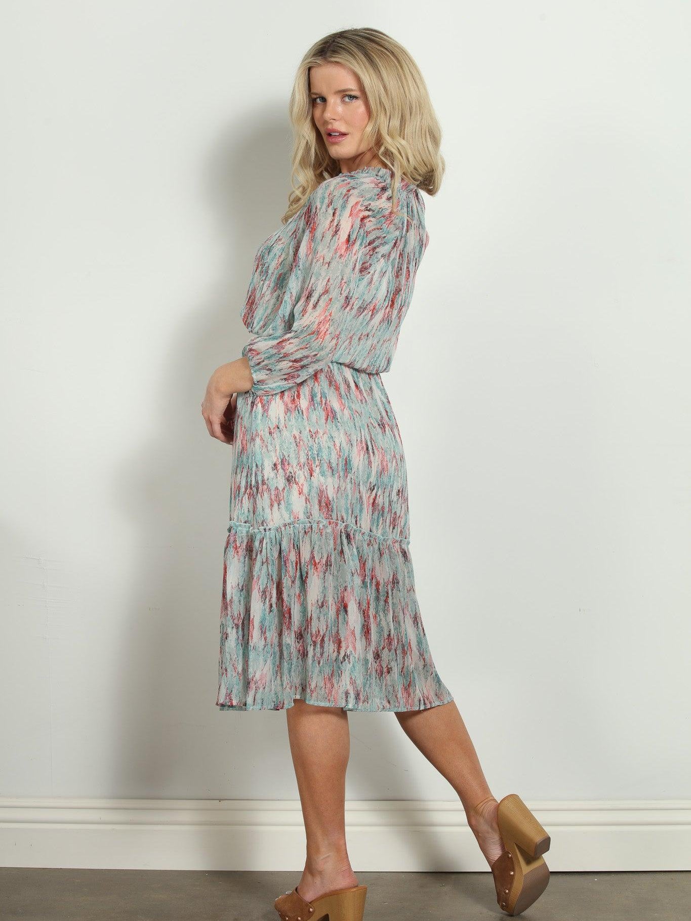 Myranda Chiffon Smocked Midi Dress-FINAL SALE
