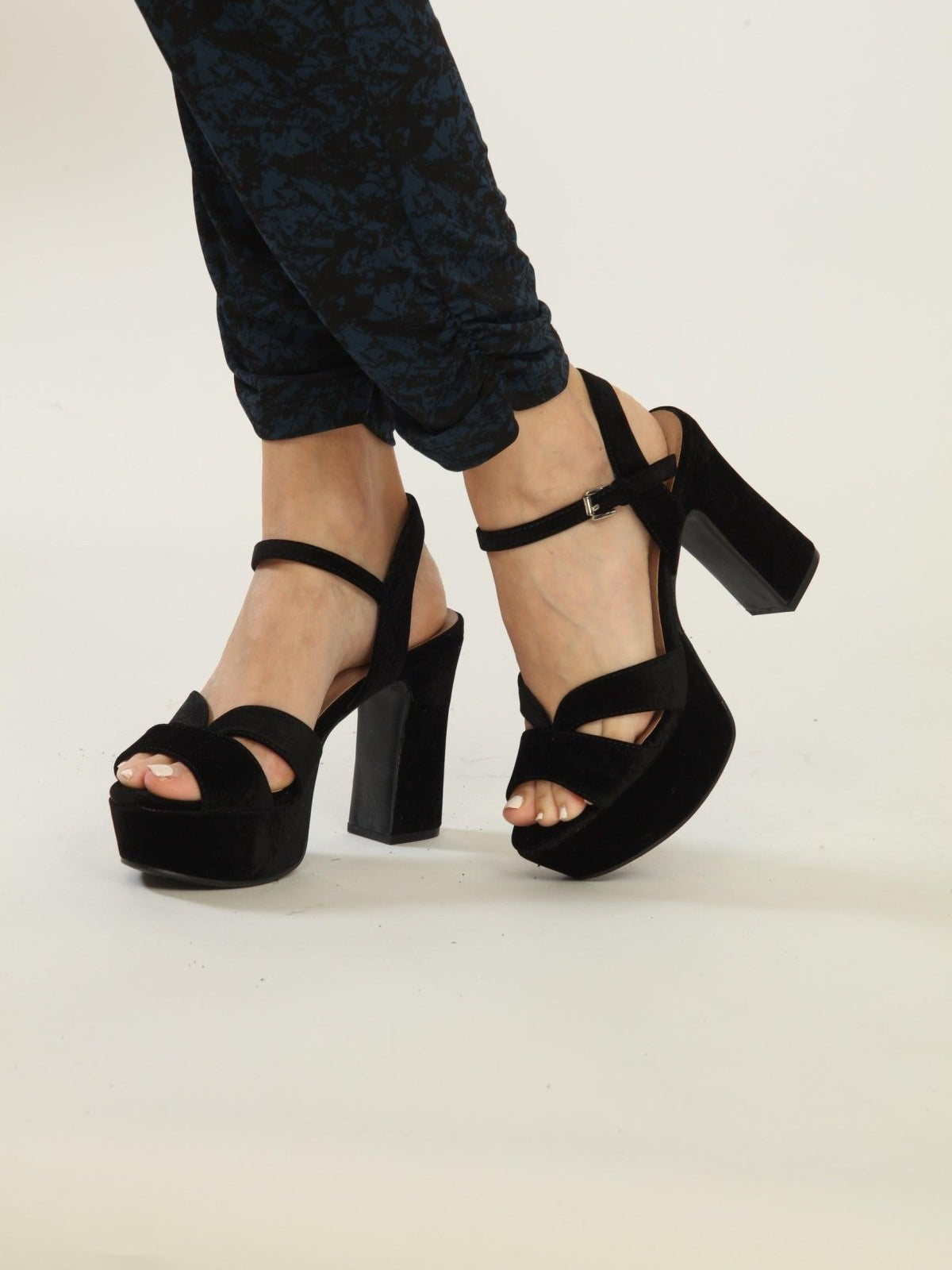 Chinese Laundry Daydreamer Black Suede Platform Heels-FINAL SALE