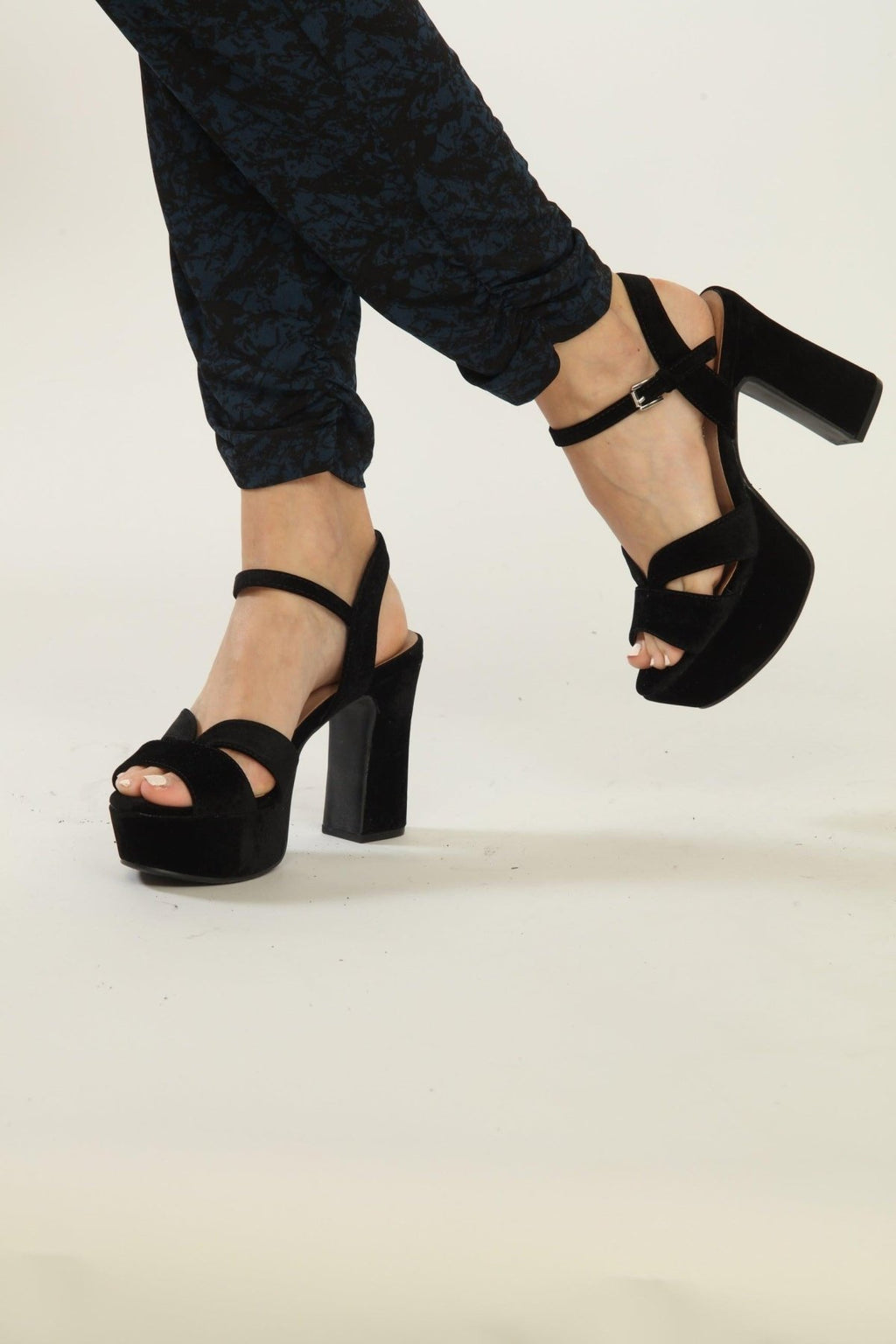 Chinese Laundry Daydreamer Black Suede Platform Heels-FINAL SALE