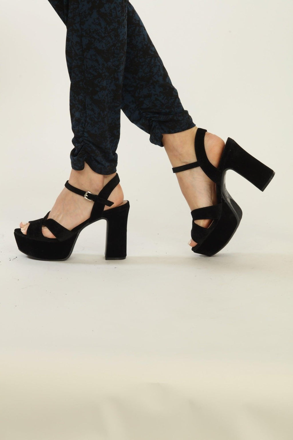 Chinese Laundry Daydreamer Black Suede Platform Heels-FINAL SALE