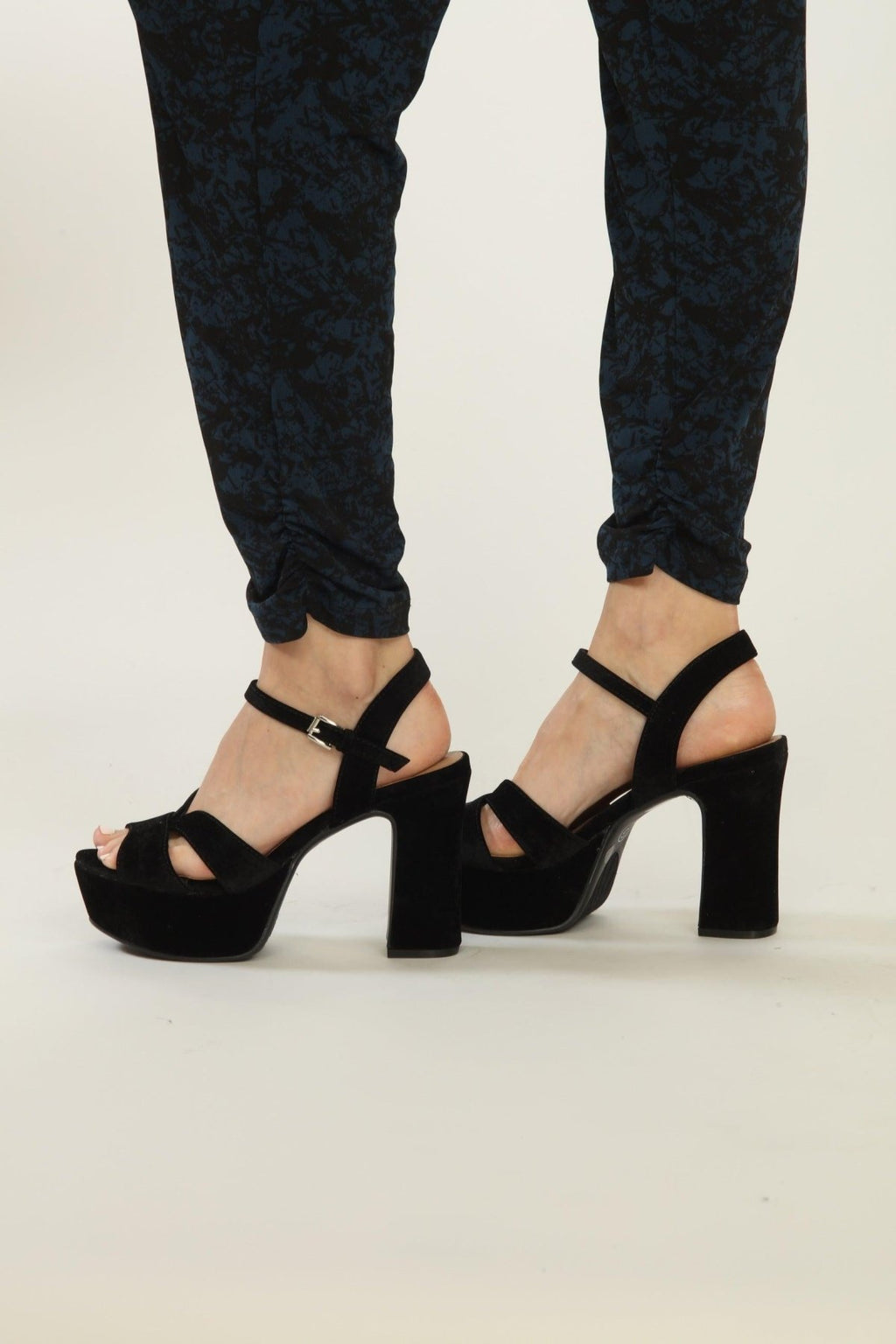 Chinese Laundry Daydreamer Black Suede Platform Heels-FINAL SALE