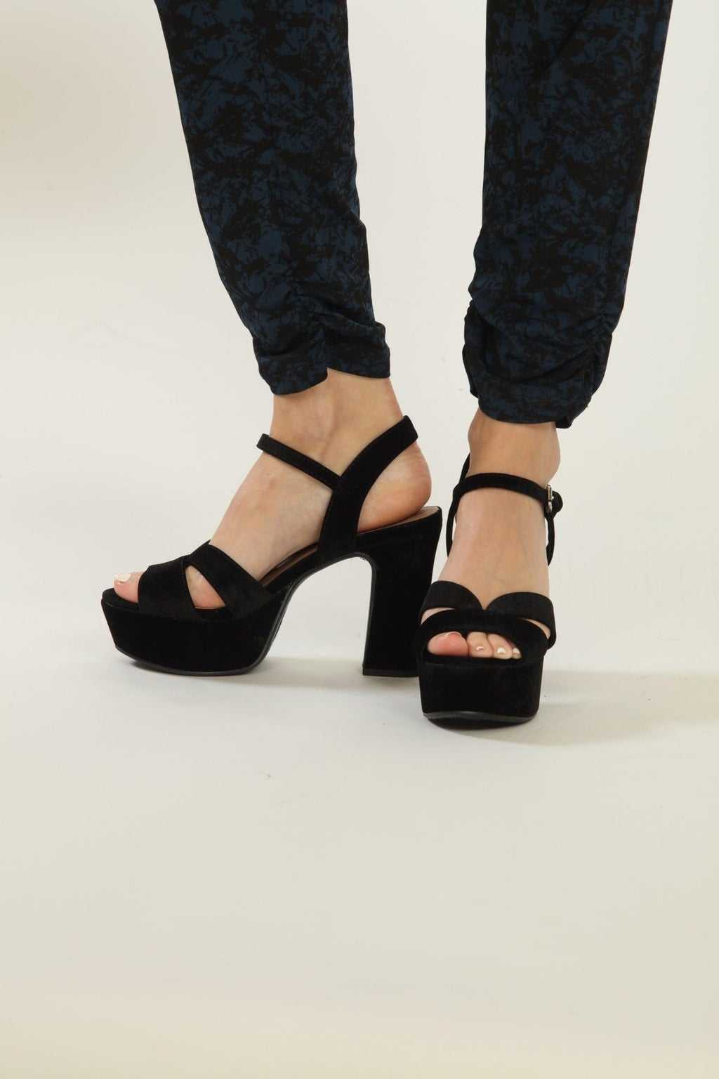 Chinese Laundry Daydreamer Black Suede Platform Heels-FINAL SALE