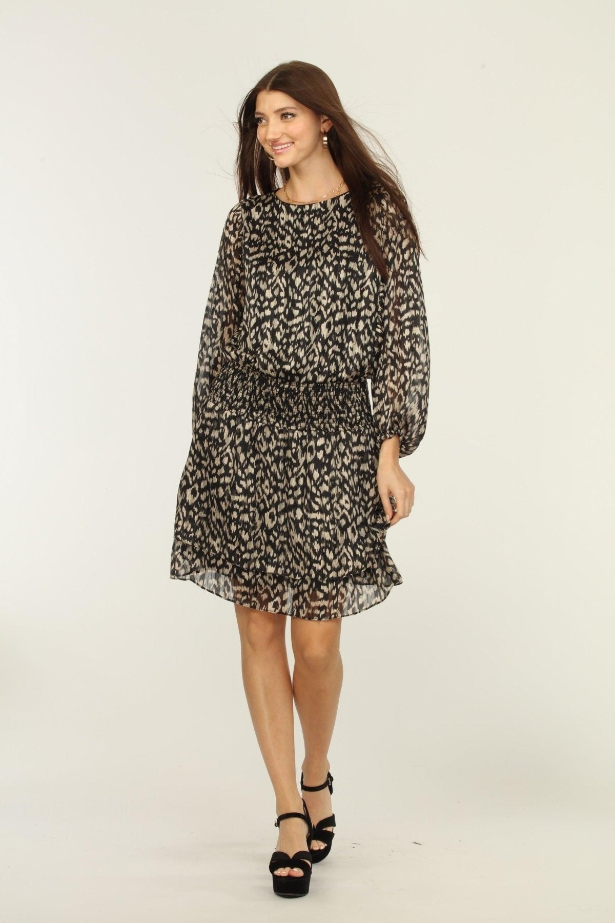 Deryn Chiffon Smocked Dress-FINAL SALE