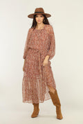 Keegan Raglan Chiffon Maxi Dress-FINAL SALE