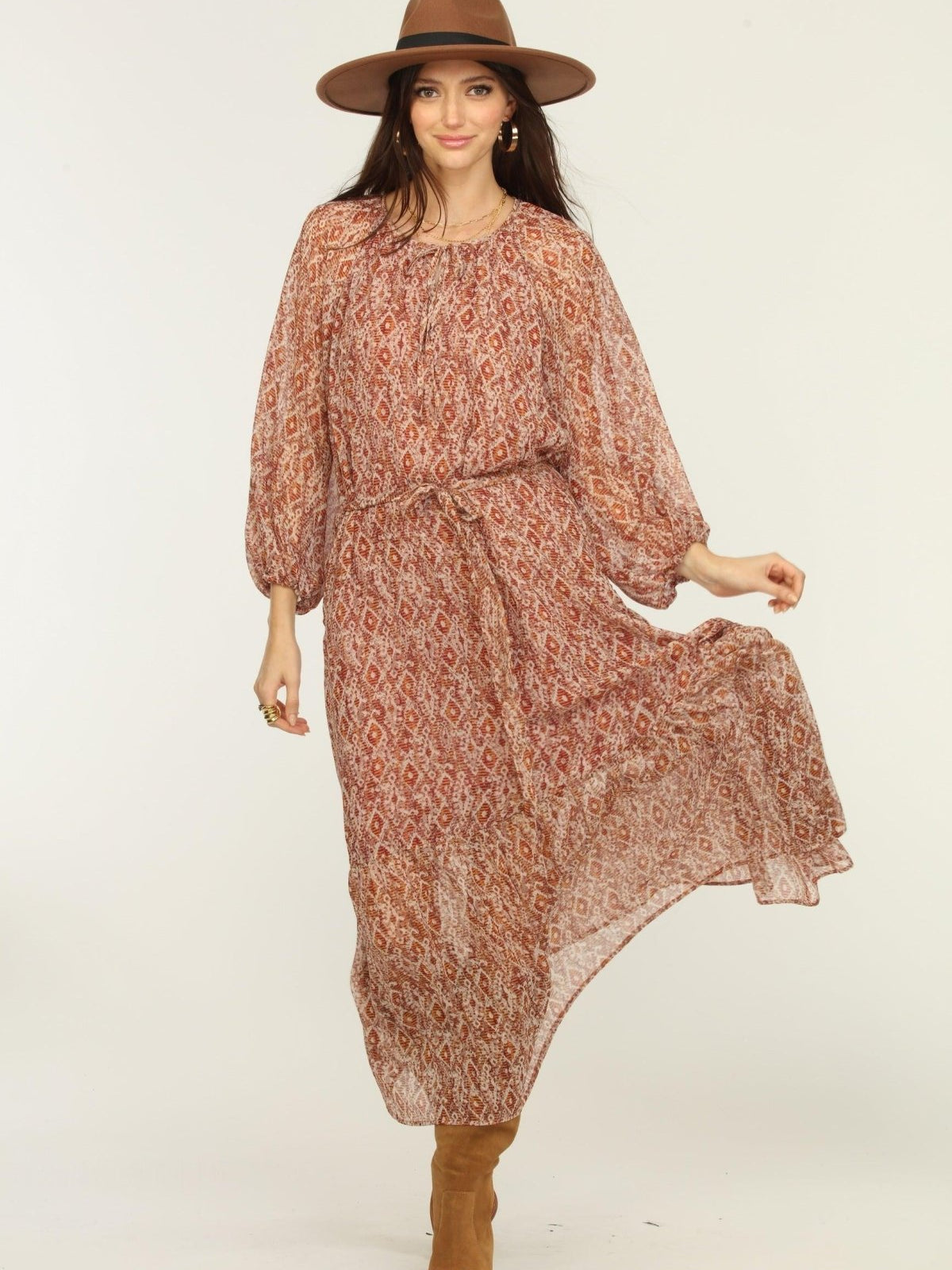 Keegan Raglan Chiffon Maxi Dress-FINAL SALE