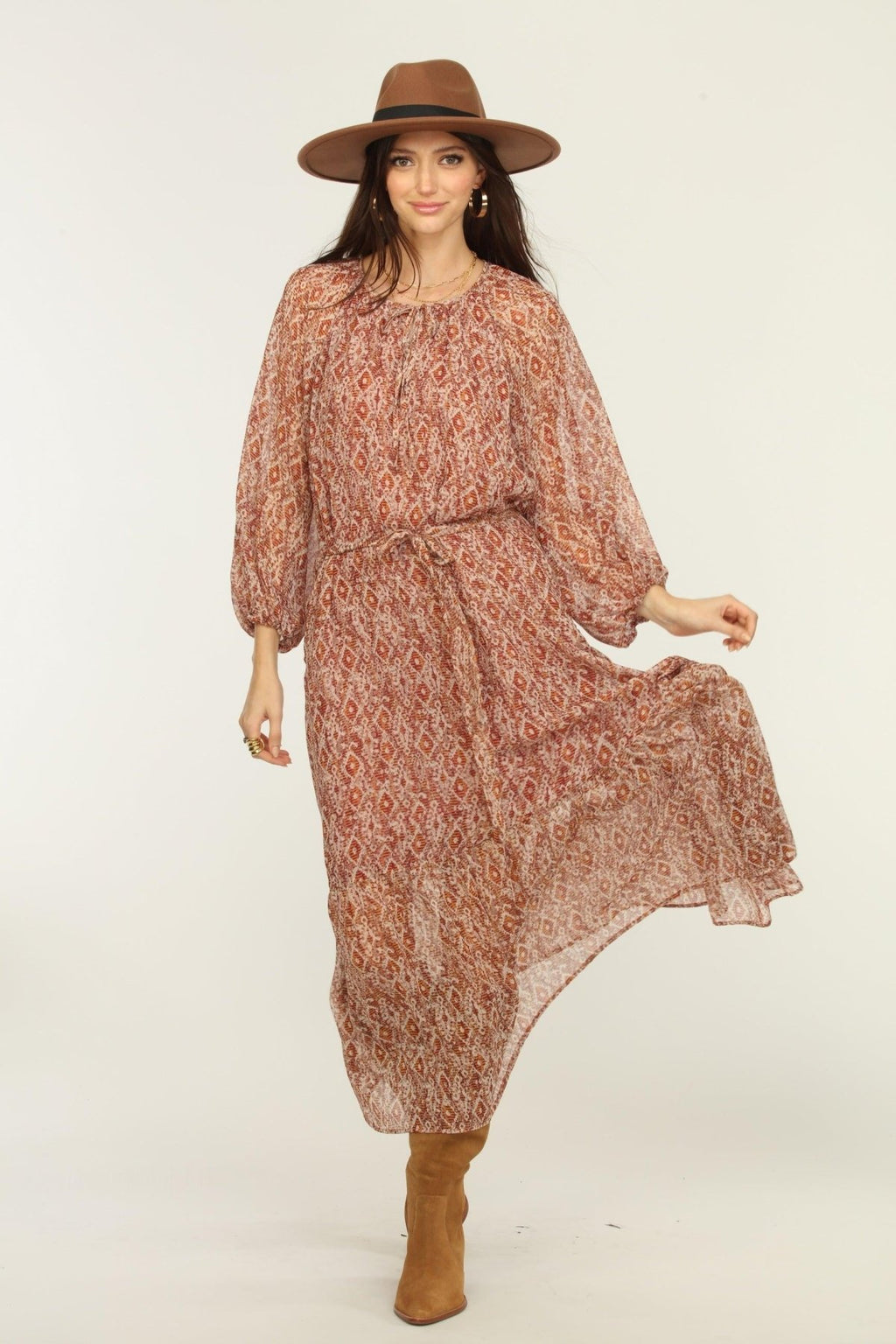 Keegan Raglan Chiffon Maxi Dress-FINAL SALE