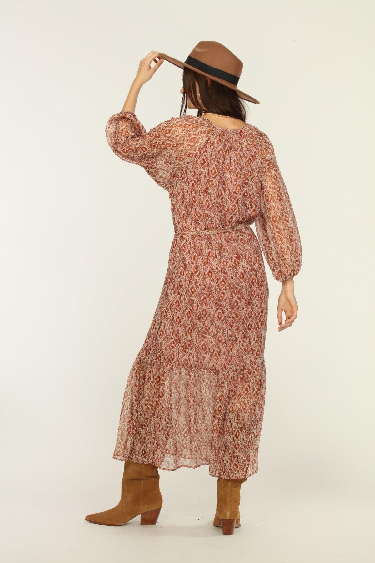 Keegan Raglan Chiffon Maxi Dress-FINAL SALE