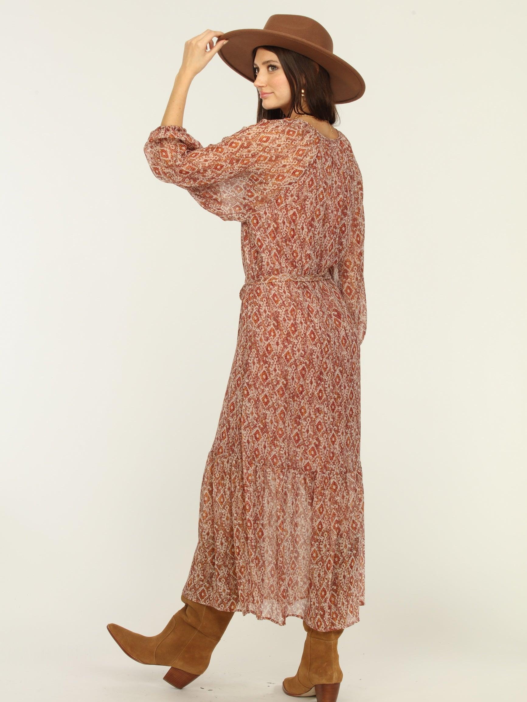 Keegan Raglan Chiffon Maxi Dress-FINAL SALE