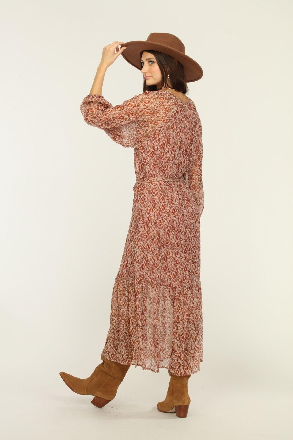 Keegan Raglan Chiffon Maxi Dress-FINAL SALE