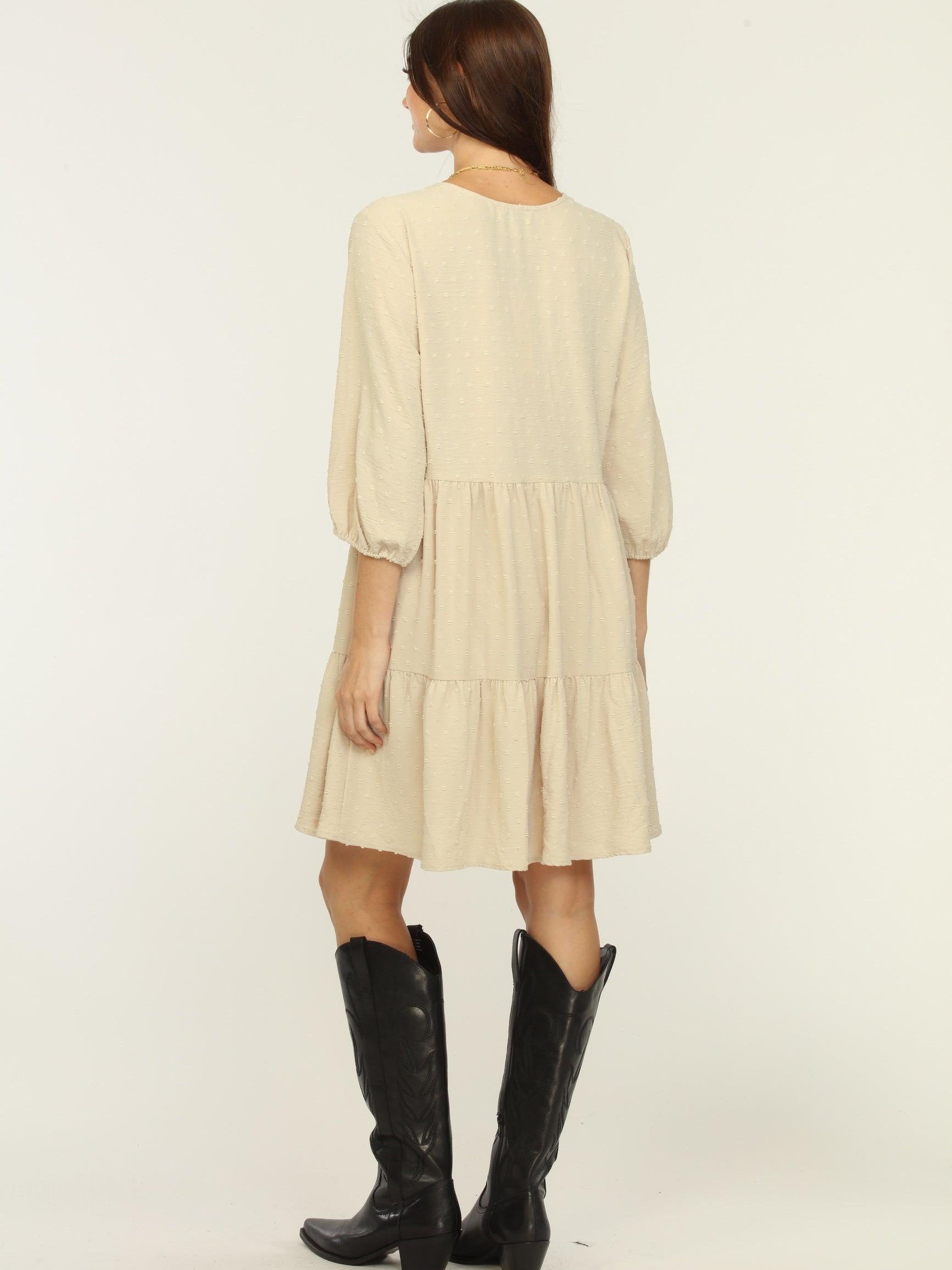Tan Airflow Tunic Dress-FINAL SALE