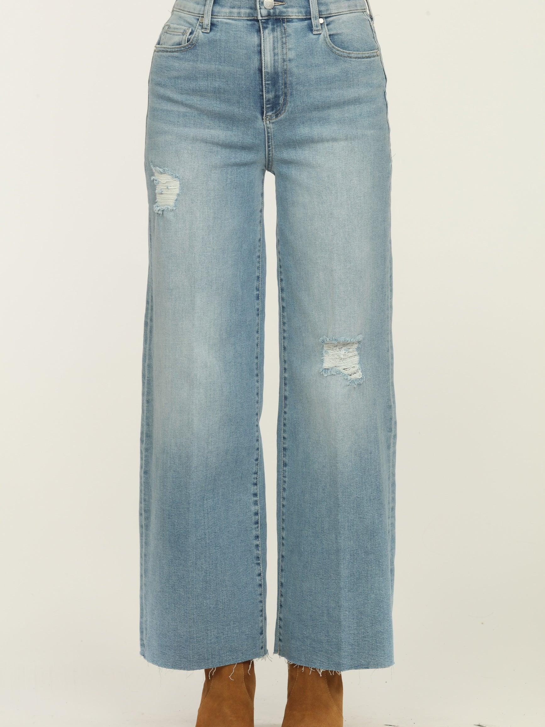 Level 99 Weekend Wide Leg Pant-Medium Wash-FINAL SALE