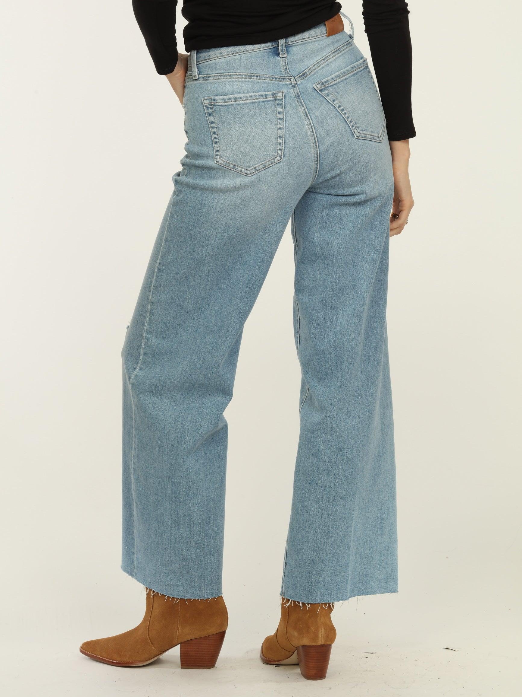 Level 99 Weekend Wide Leg Pant-Medium Wash-FINAL SALE