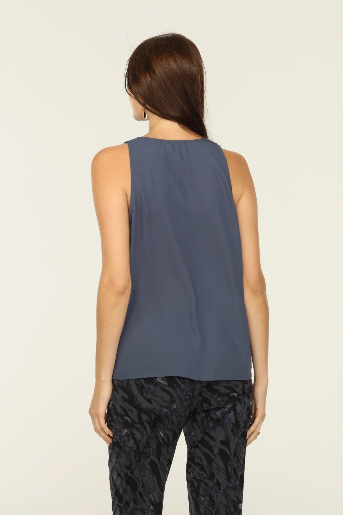 Charcoal Sleeveless Dressy Tank-BEST SELLER