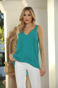 Jade V-Neck Tank Blouse-BEST SELLER