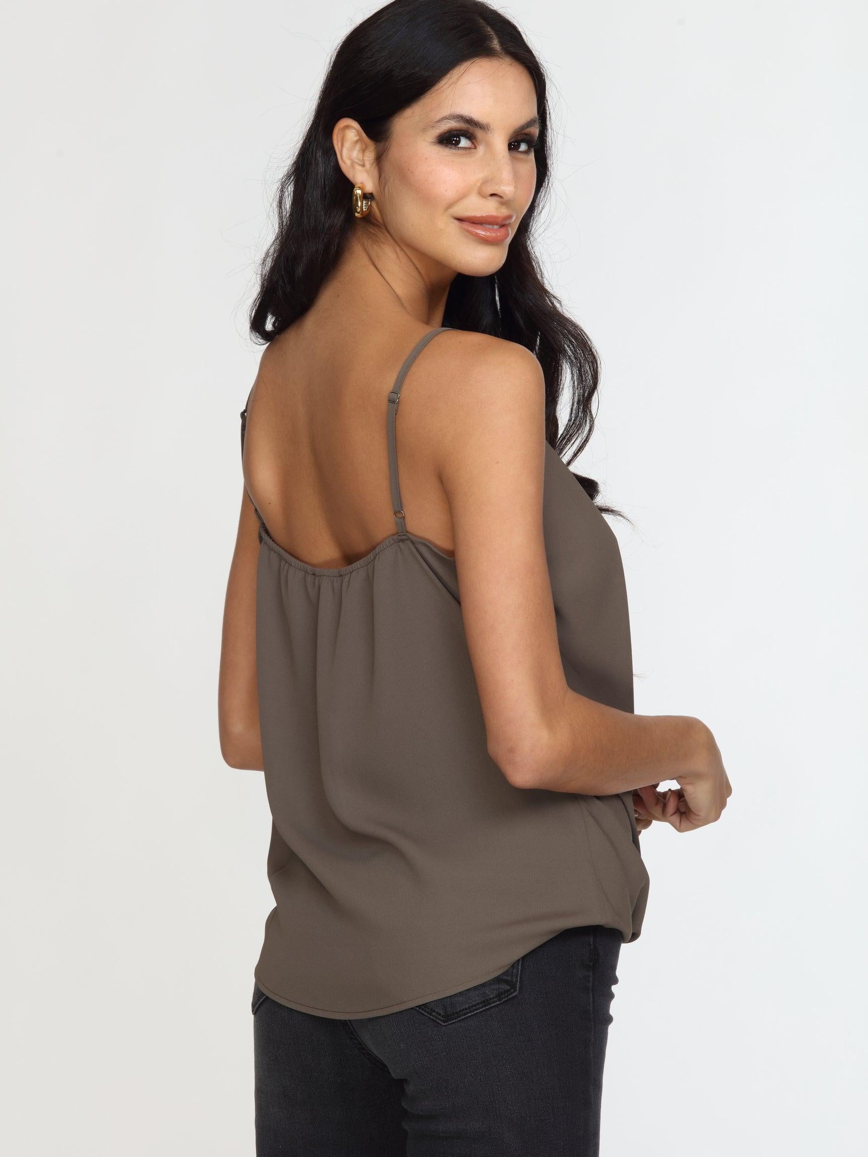 Olive Surplice Cami-BEST SELLER