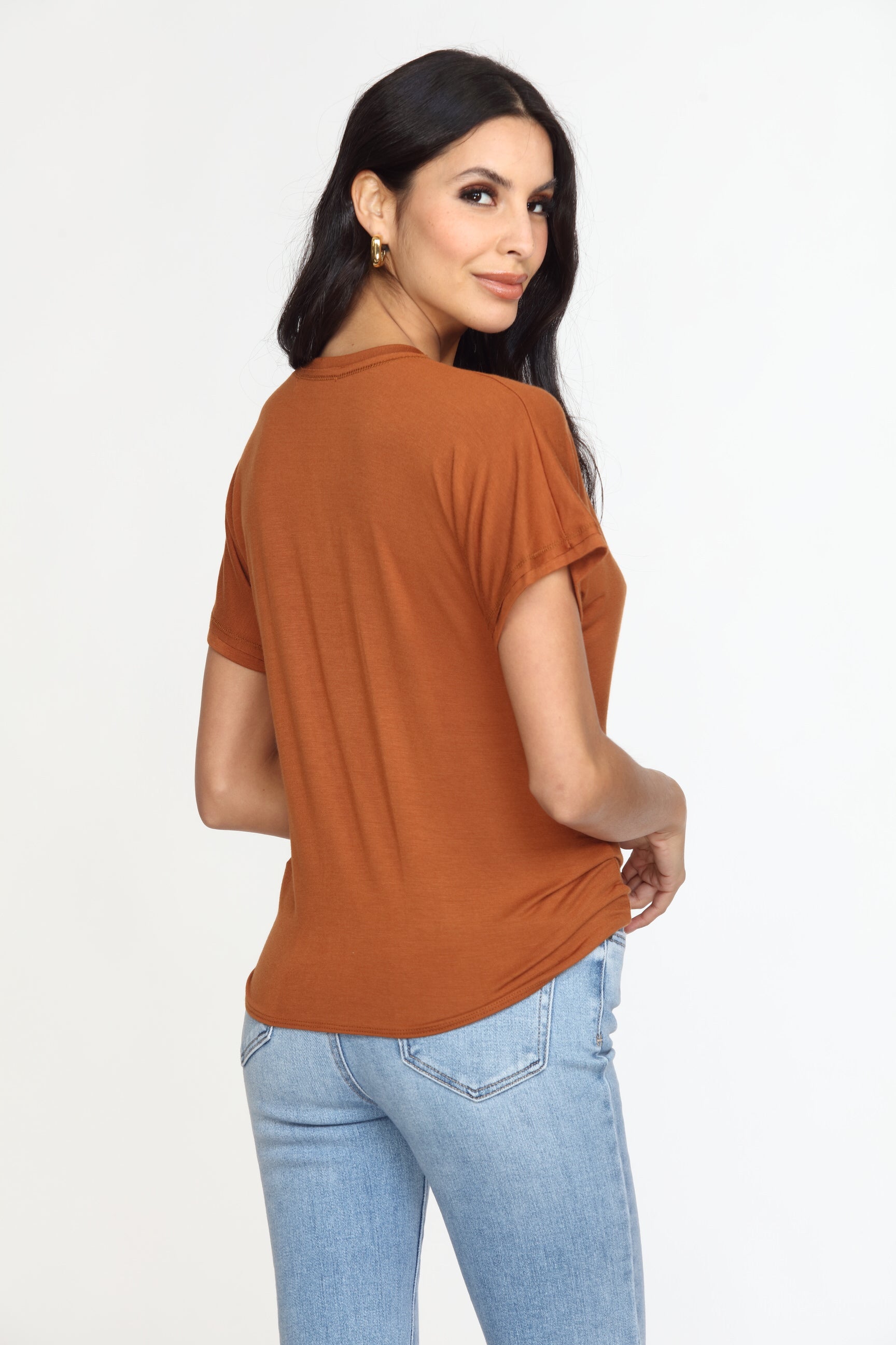 Copper Tee with Front Tie-FINAL SALE