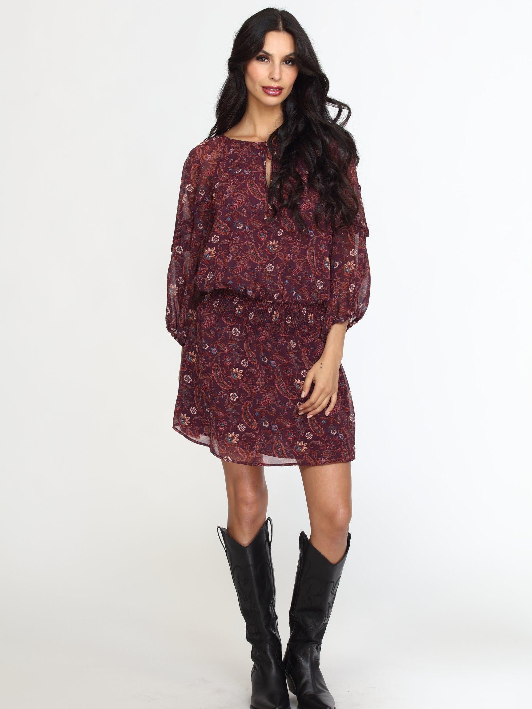 Gredana Chiffon Ruffle Dress-FINAL SALE