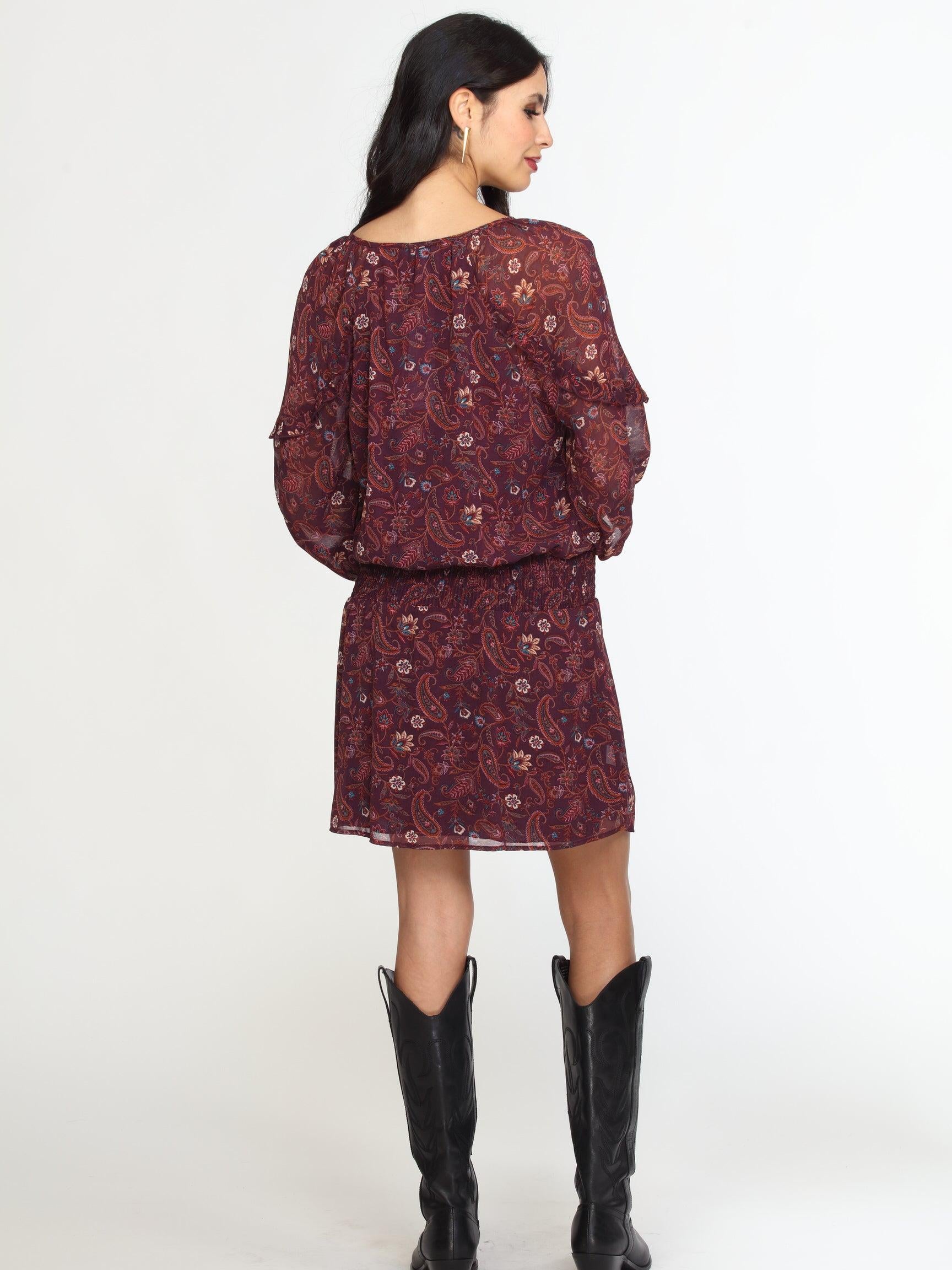 Gredana Chiffon Ruffle Dress-FINAL SALE