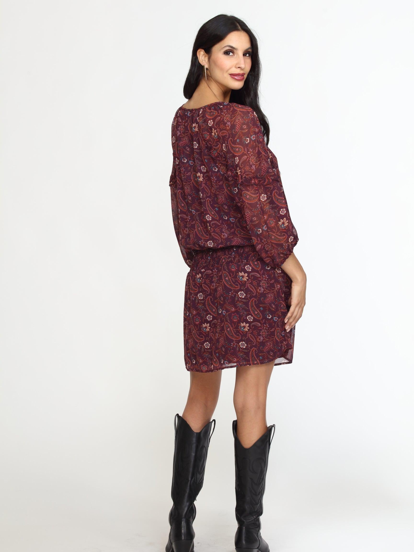 Gredana Chiffon Ruffle Dress-FINAL SALE