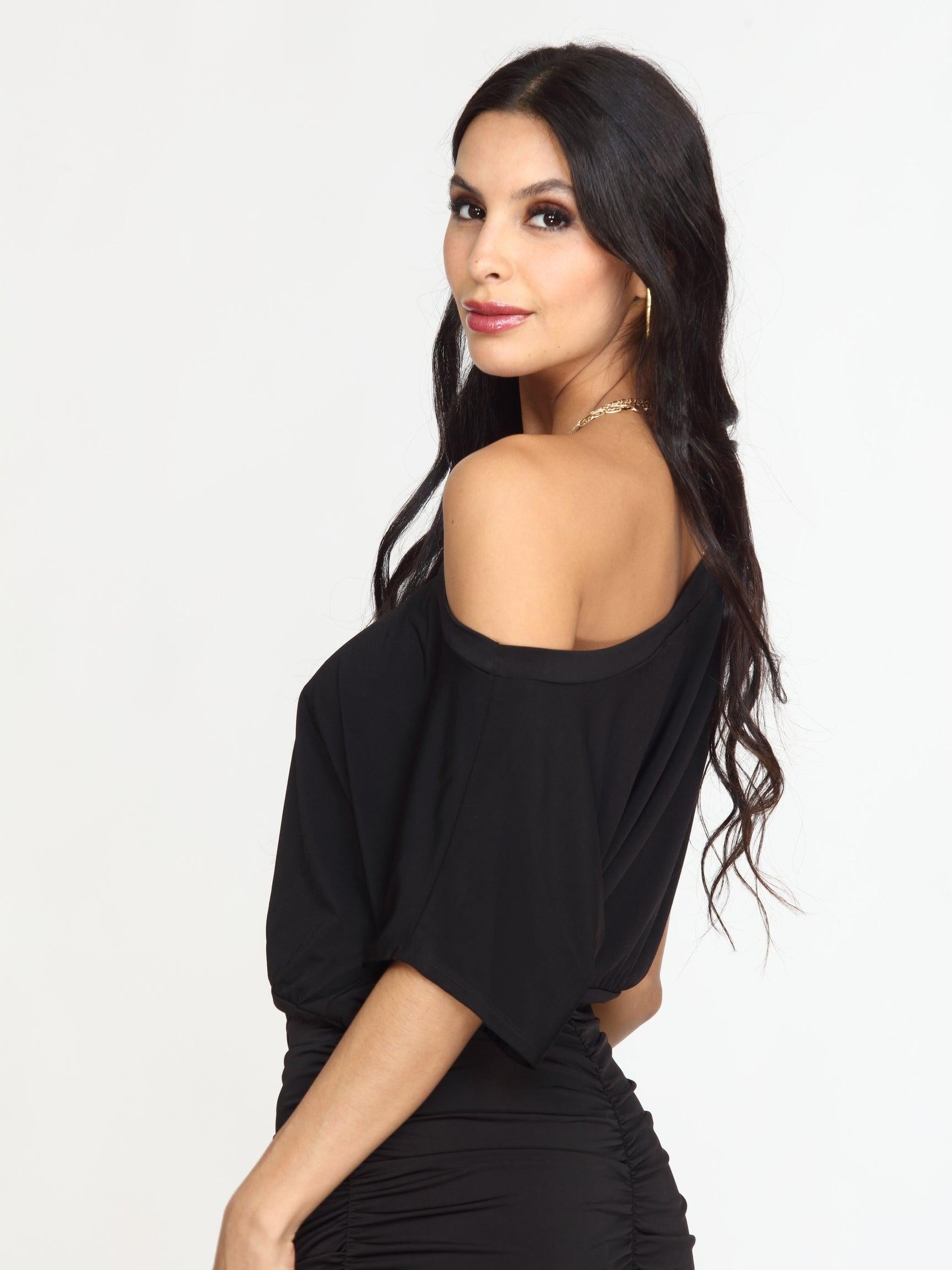 Black ITY Mom Cropped Top