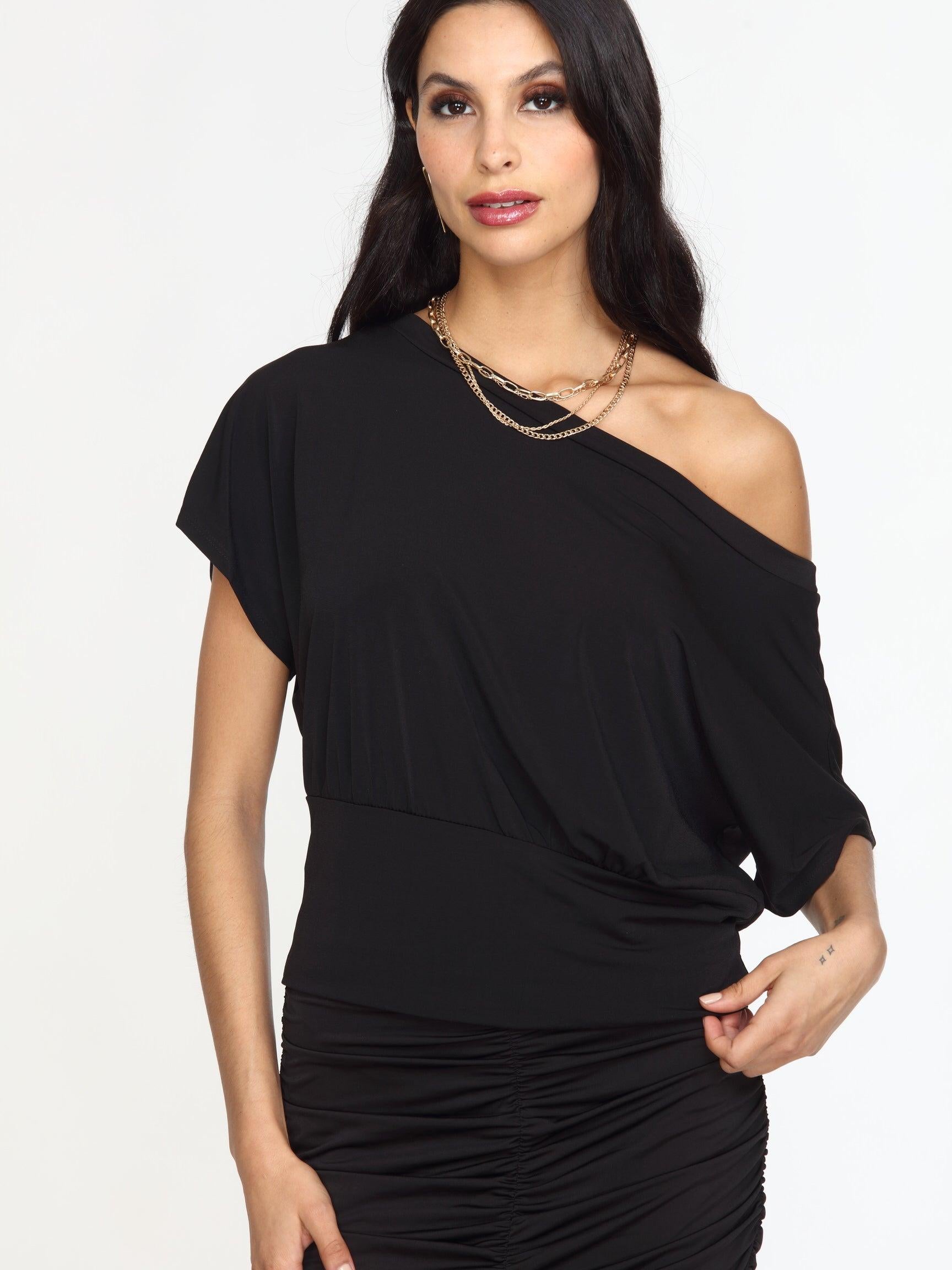 Black ITY Mom Cropped Top