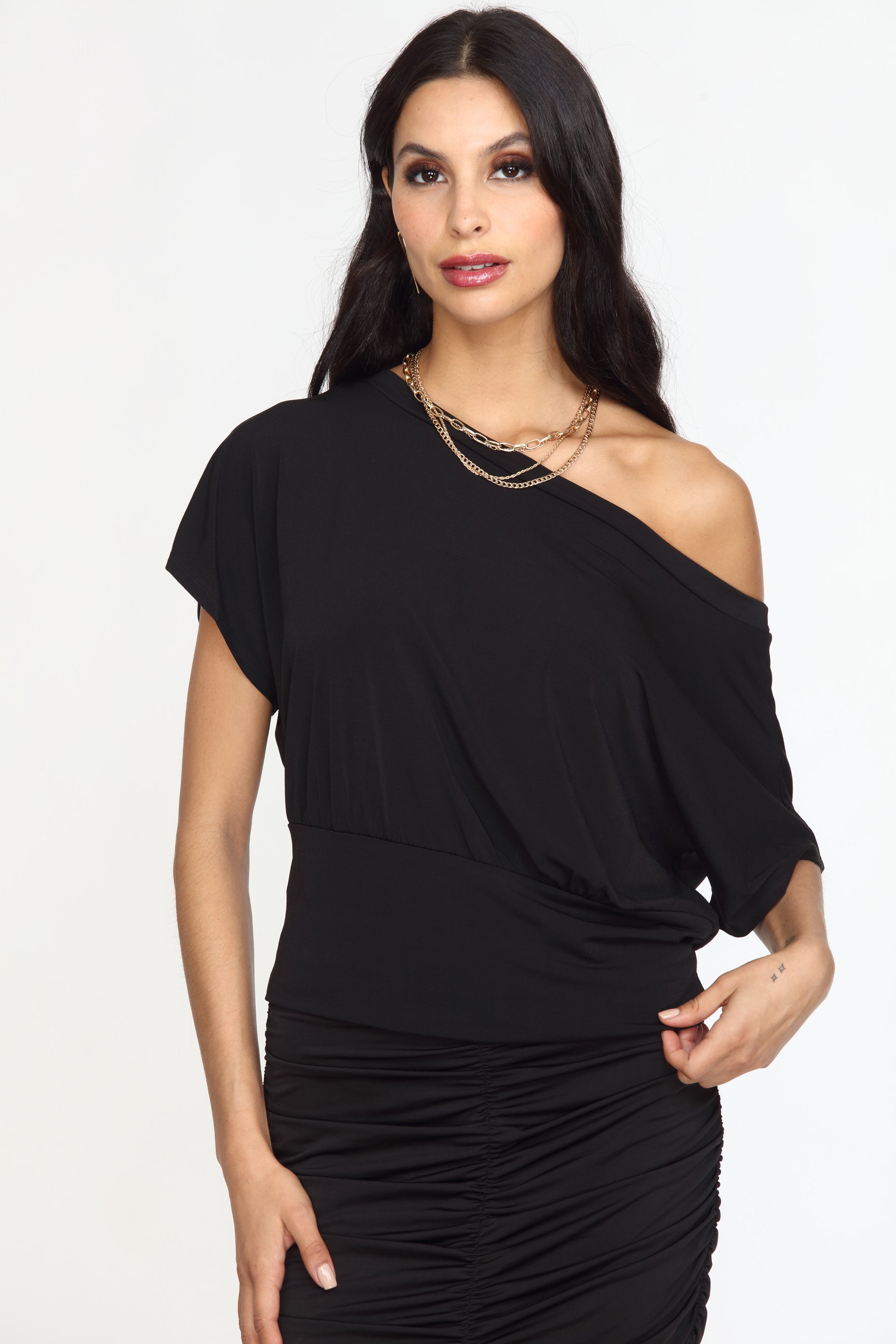 Black ITY Mom Cropped Top