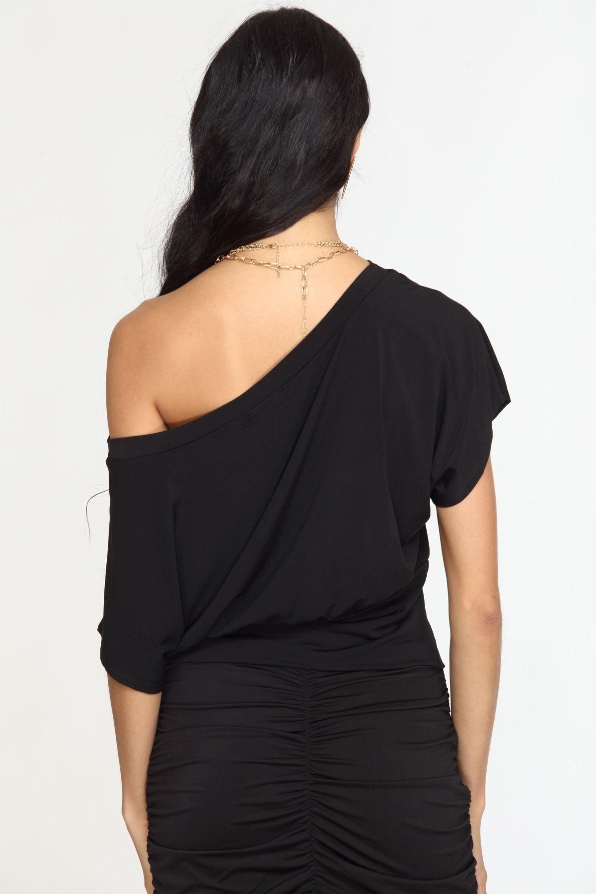 Black ITY Mom Cropped Top