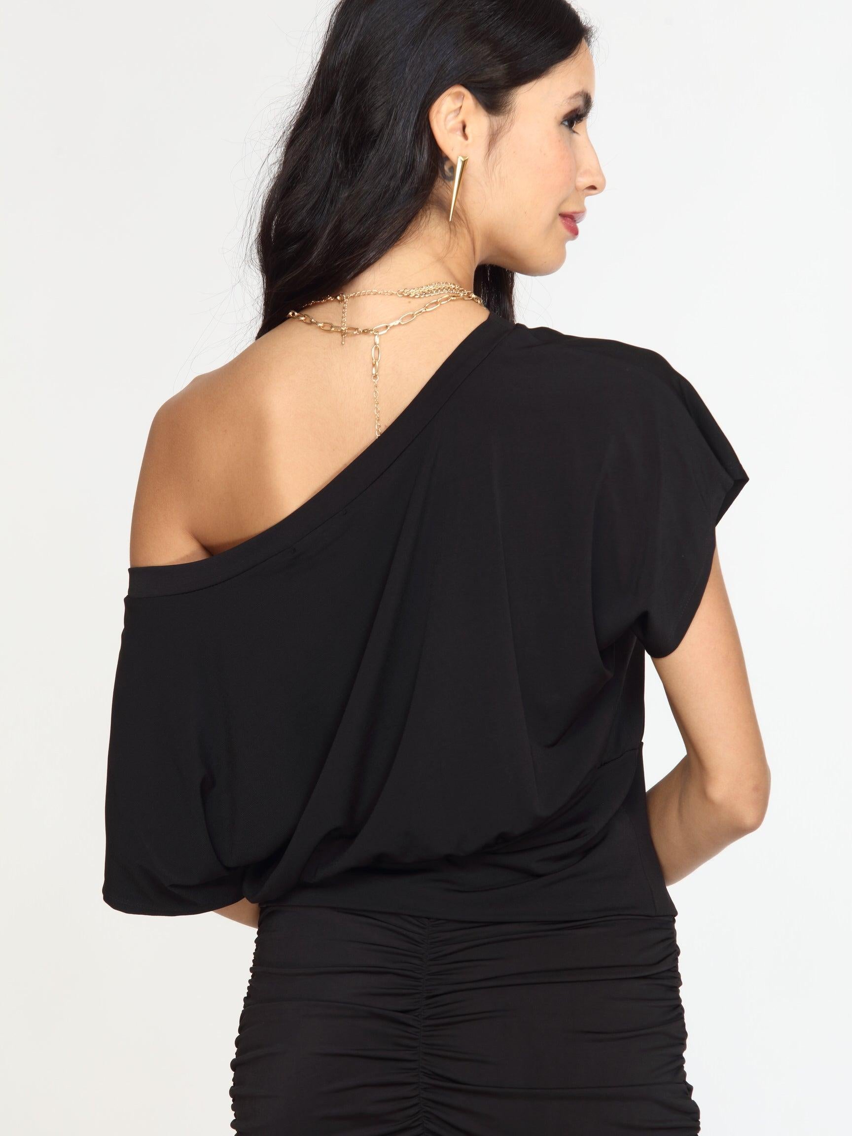 Black ITY Mom Cropped Top
