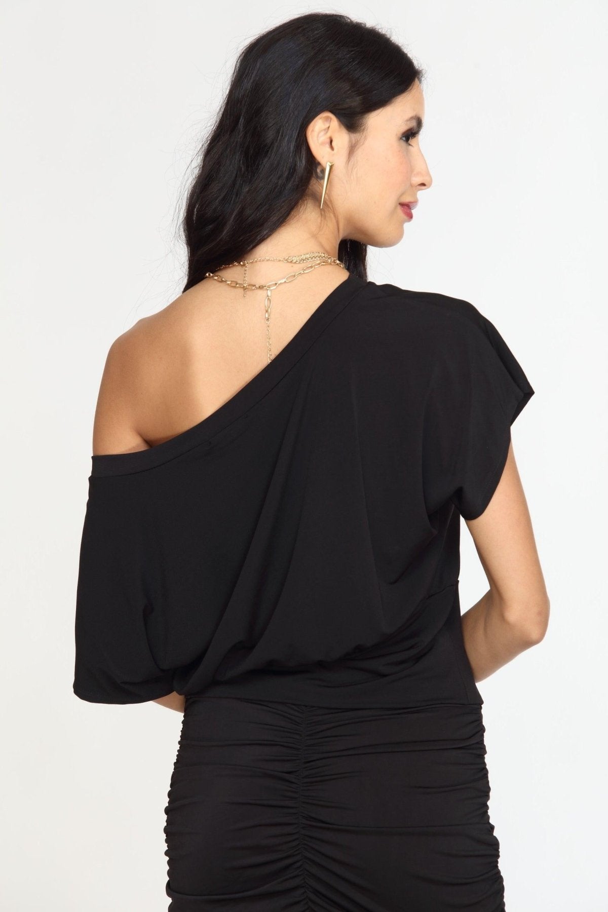 Black ITY Mom Cropped Top