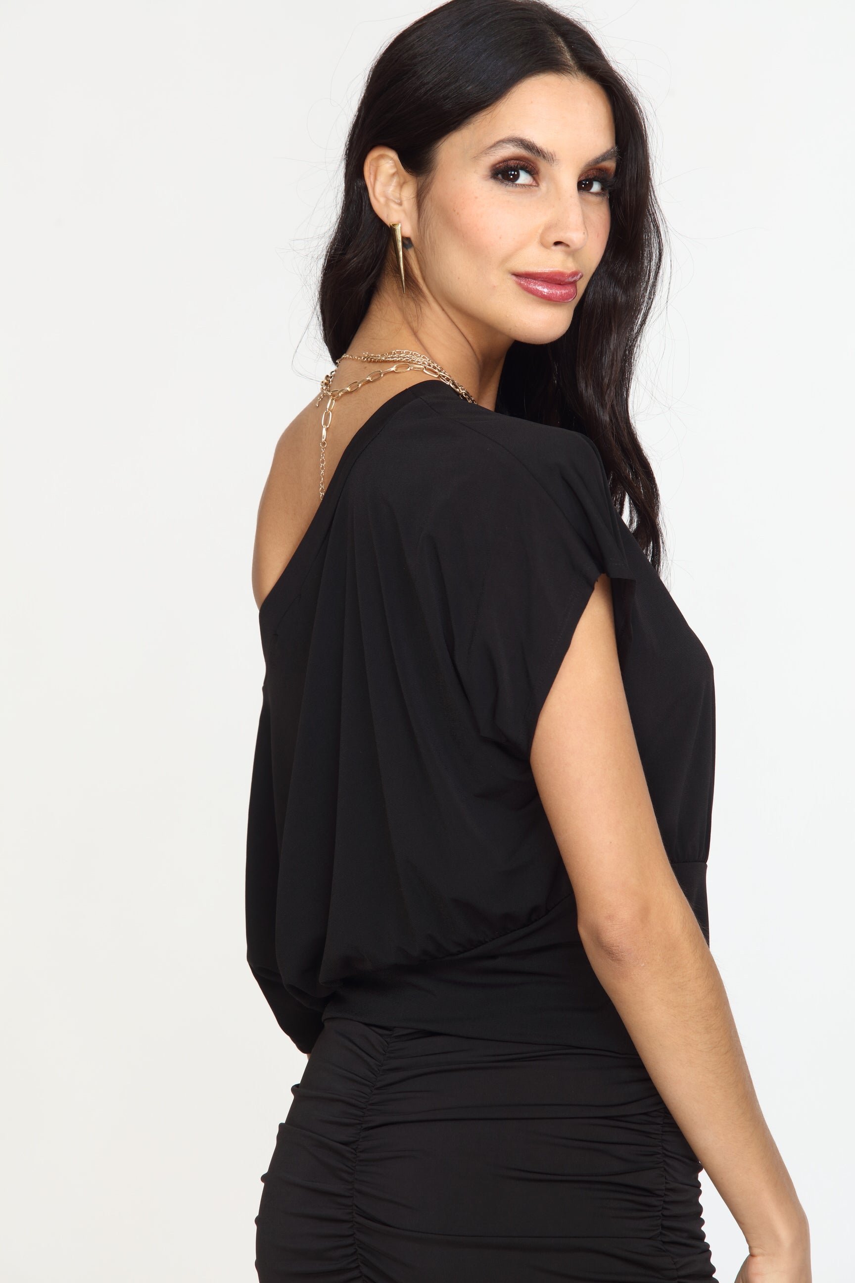 Black ITY Mom Cropped Top