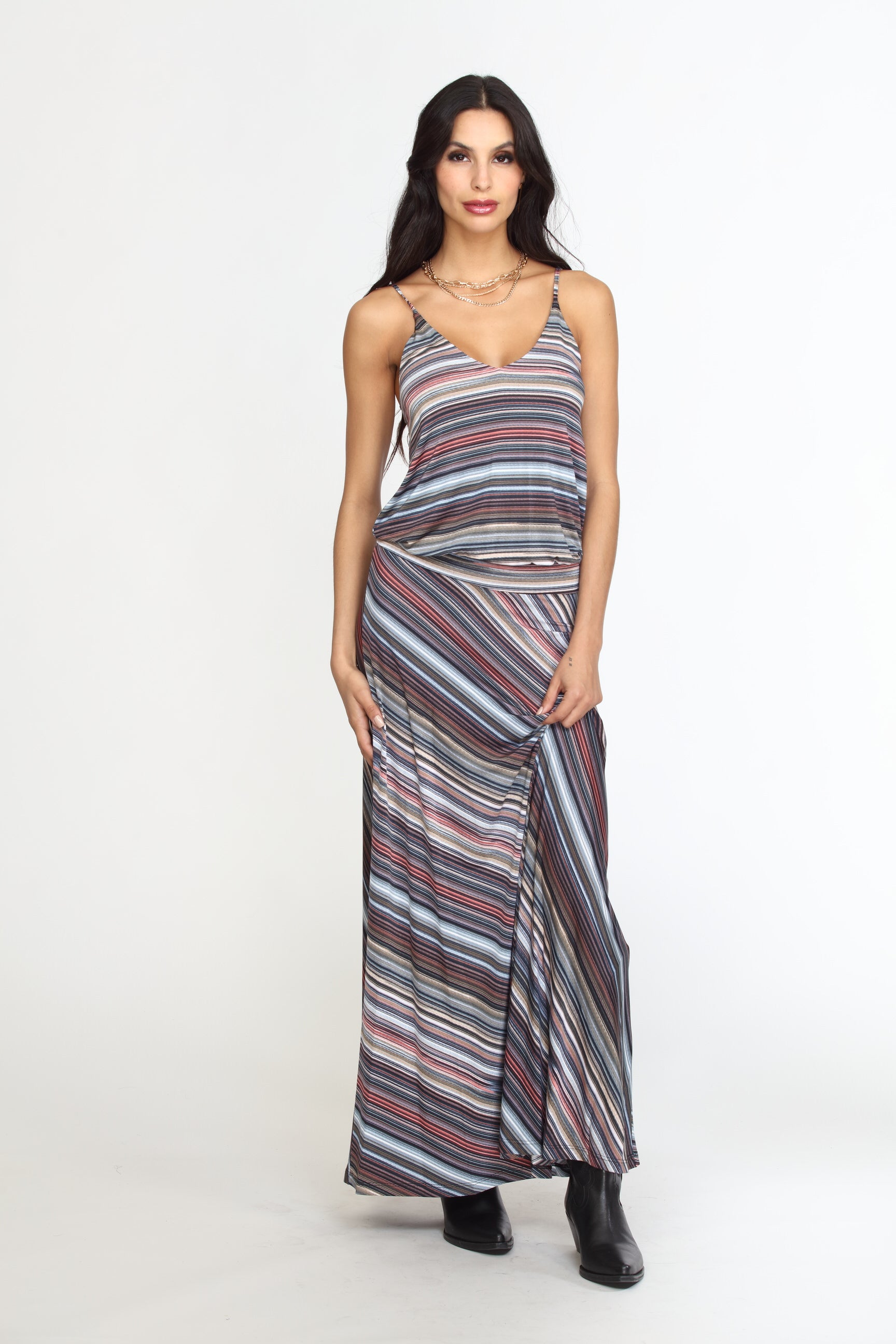 Guadalupe Stretch Drop Waist Maxi Dress- BEST SELLER