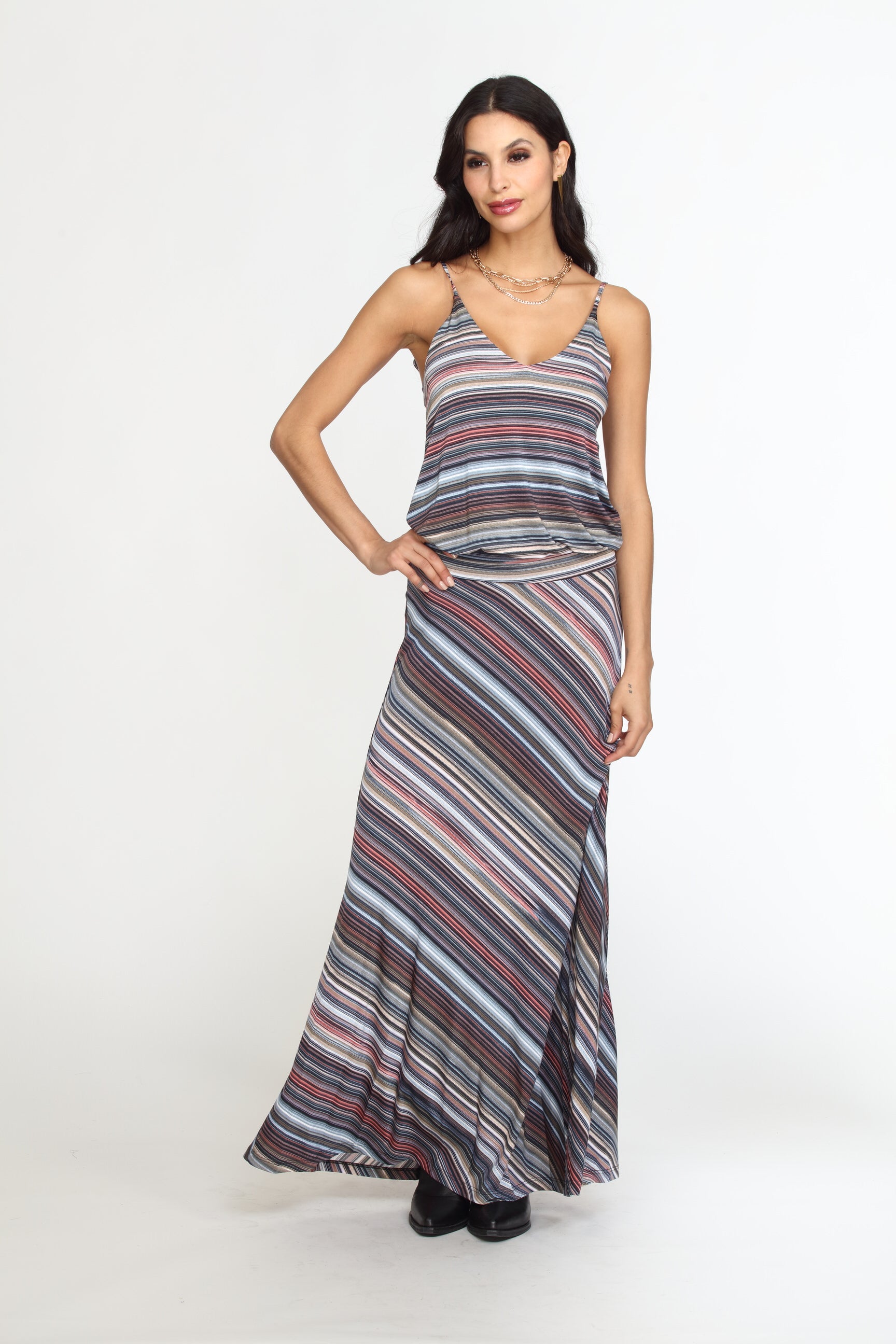 Guadalupe Stretch Drop Waist Maxi Dress- BEST SELLER