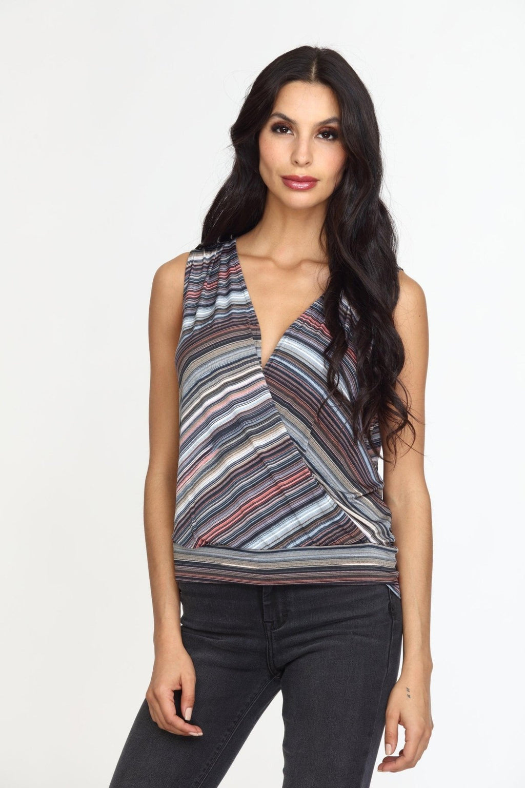 Guadalupe Stretch Surplice Top-FINAL SALE