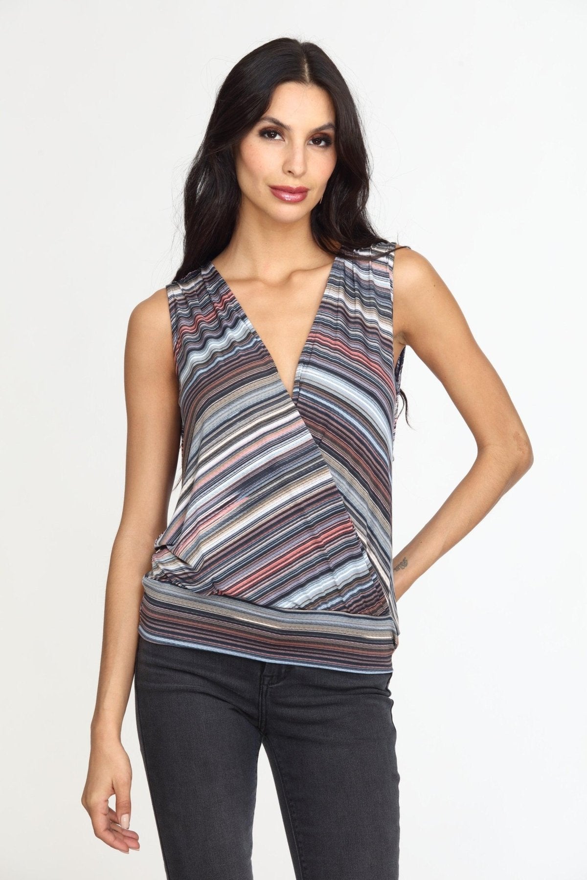 Guadalupe Stretch Surplice Top-FINAL SALE